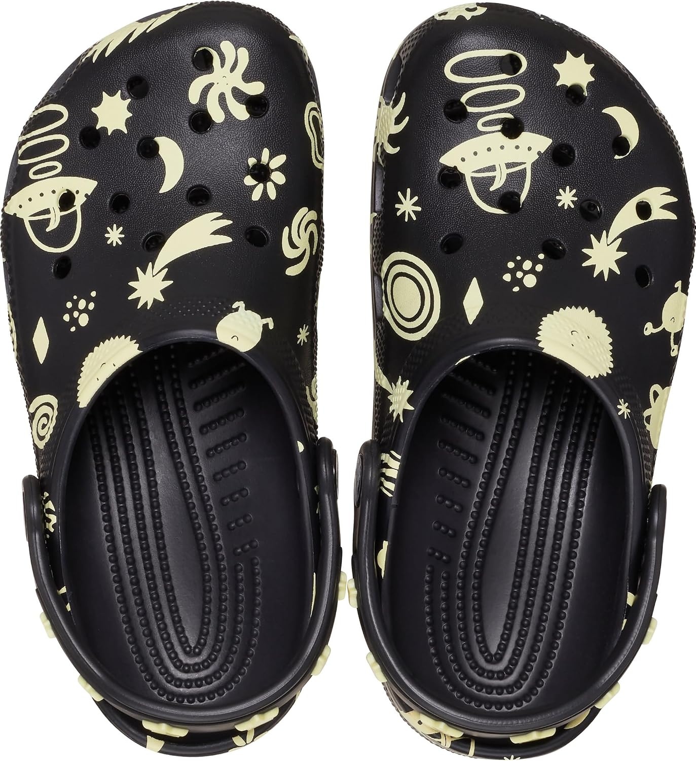 image:imageCrocs UnisexChild Classic Glow in the Dark Clogs Little KidBig KidBlack Space