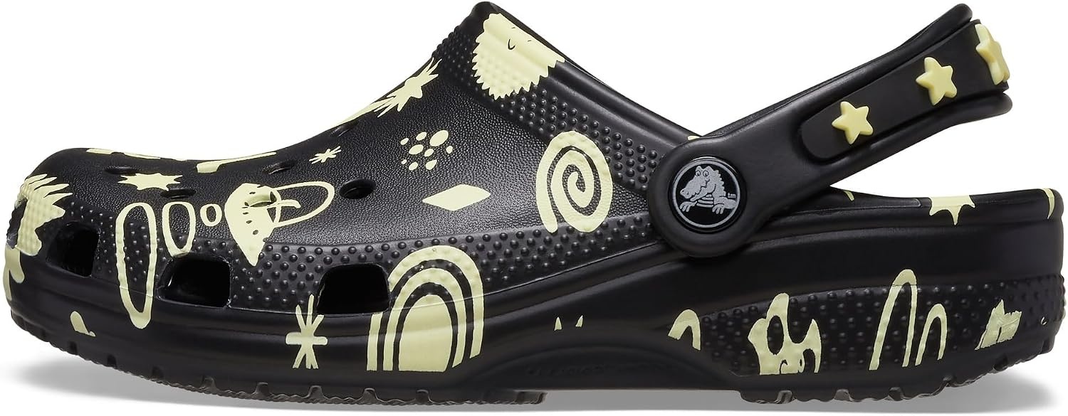 image:imageCrocs UnisexChild Classic Glow in the Dark Clogs Little KidBig KidBlack Space
