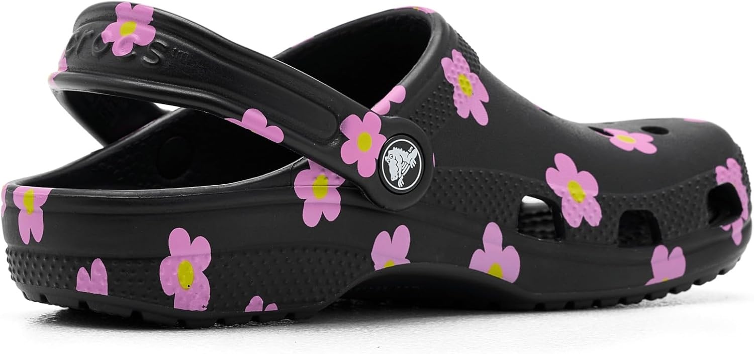 image:imageCrocs UnisexChild Classic Graphic ClogBlackFlowers
