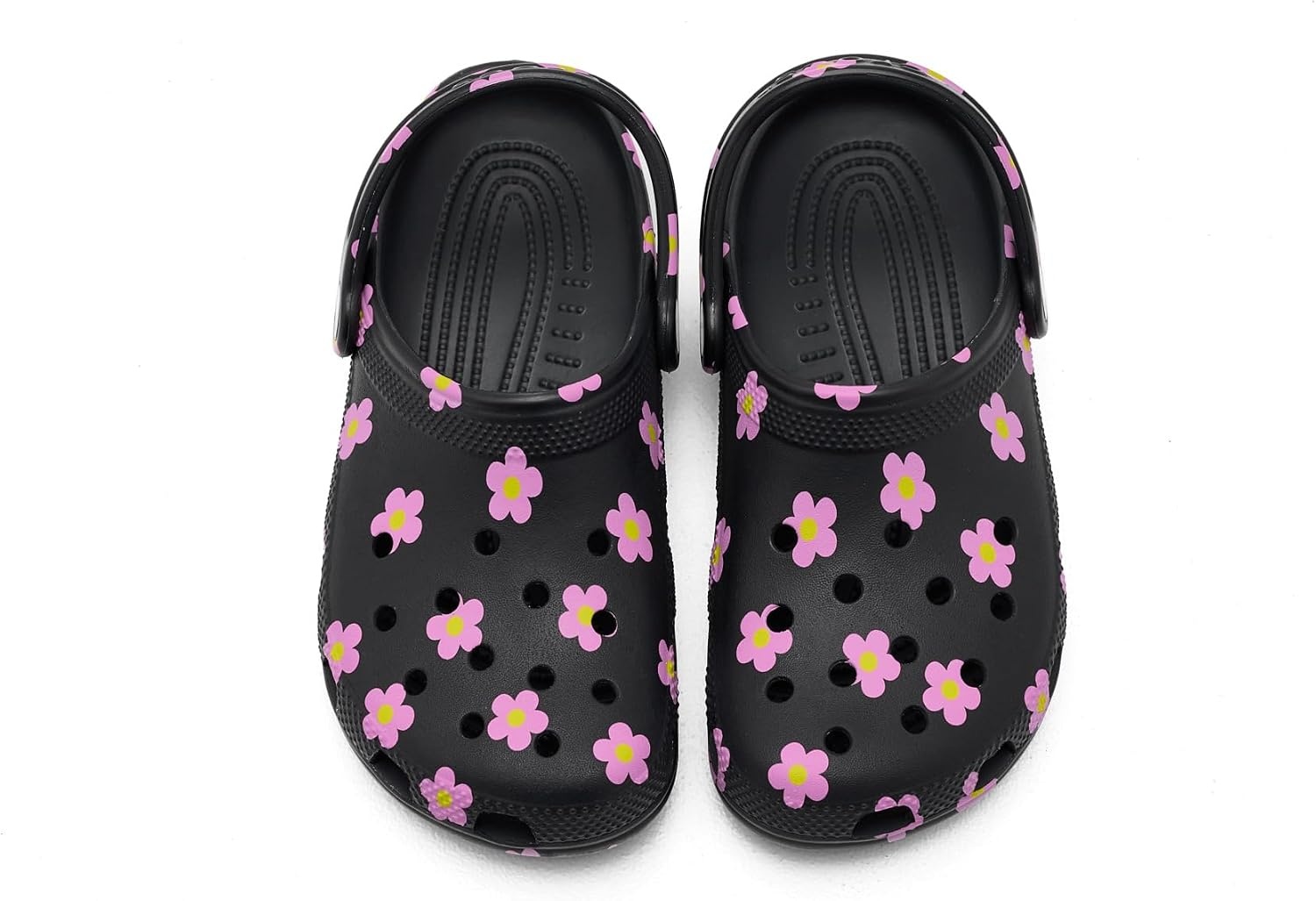 image:imageCrocs UnisexChild Classic Graphic ClogBlackFlowers
