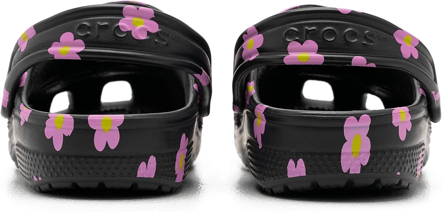 image:imageCrocs UnisexChild Classic Graphic ClogBlackFlowers