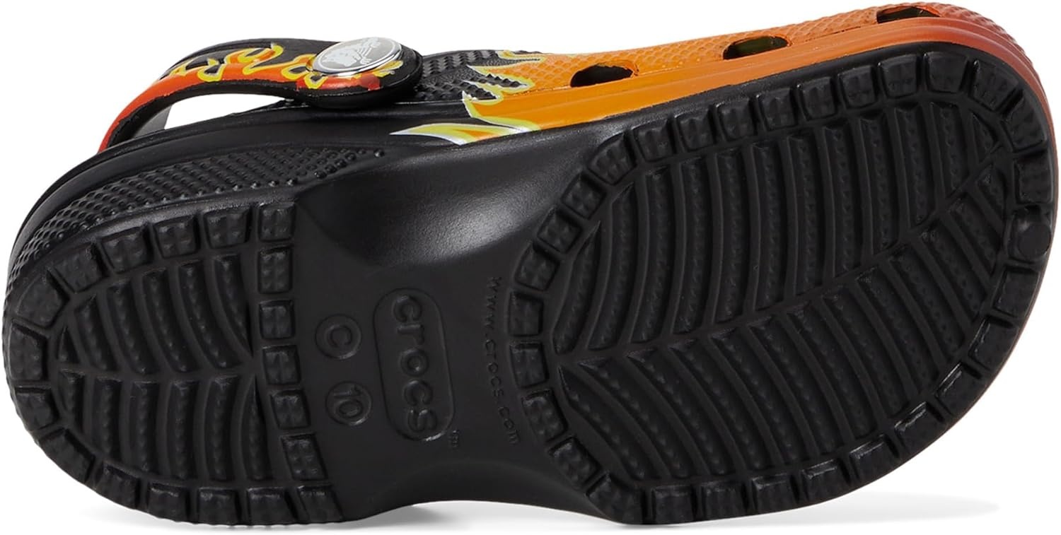 image:imageCrocs UnisexChild Classic Graphic ClogBlackMulti Flames