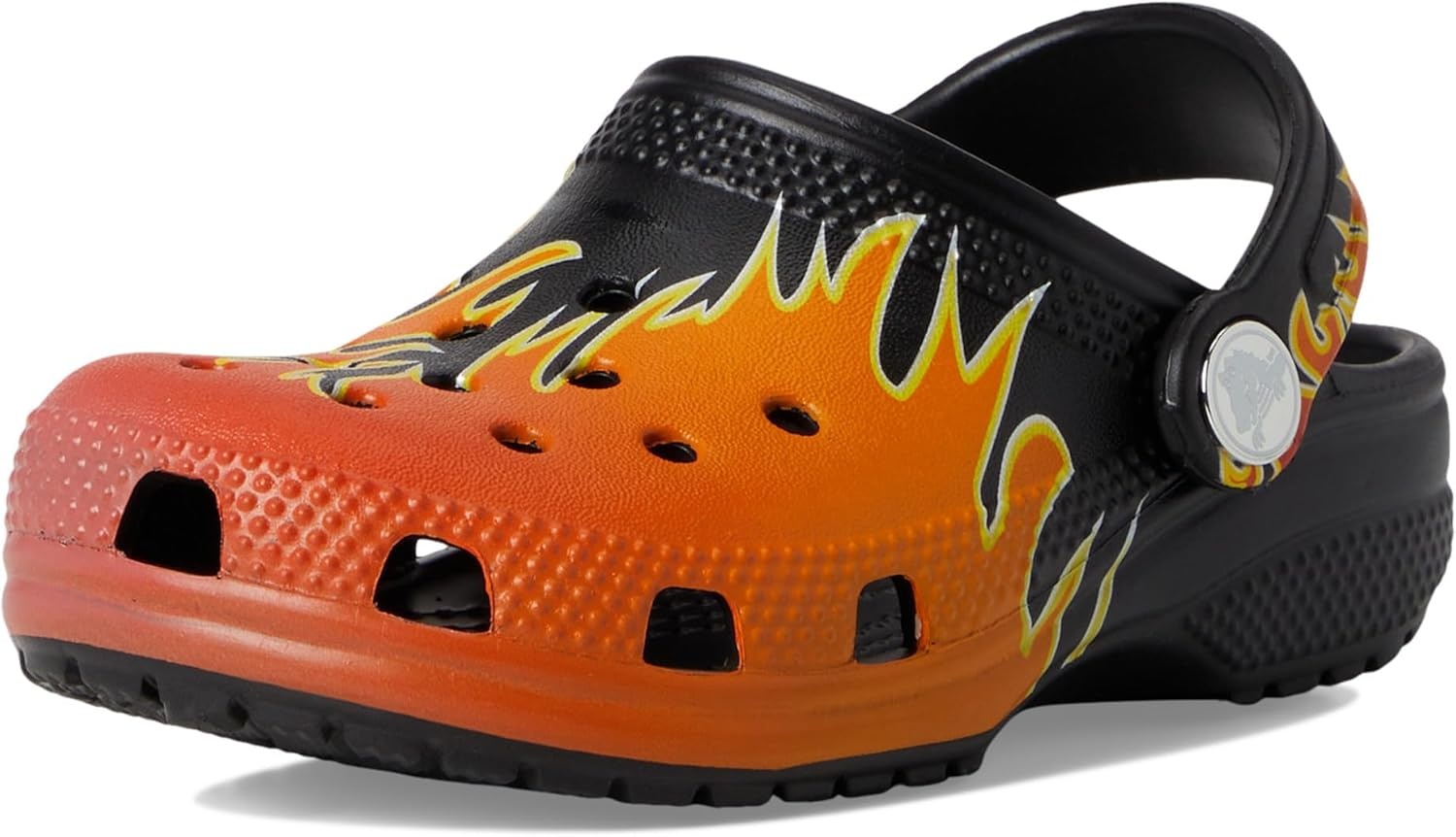 image:imageCrocs UnisexChild Classic Graphic ClogBlackMulti Flames