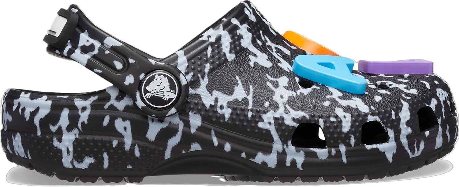 image:imageCrocs UnisexChild Classic Graphic ClogBlackWhite