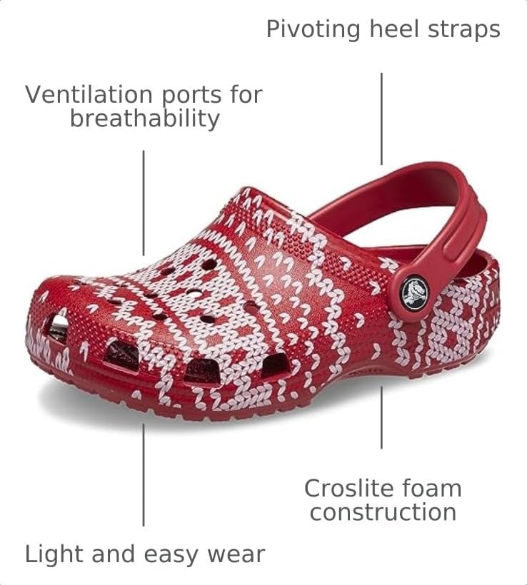 image:imageCrocs UnisexChild Classic Graphic ClogHoliday Sweater Print