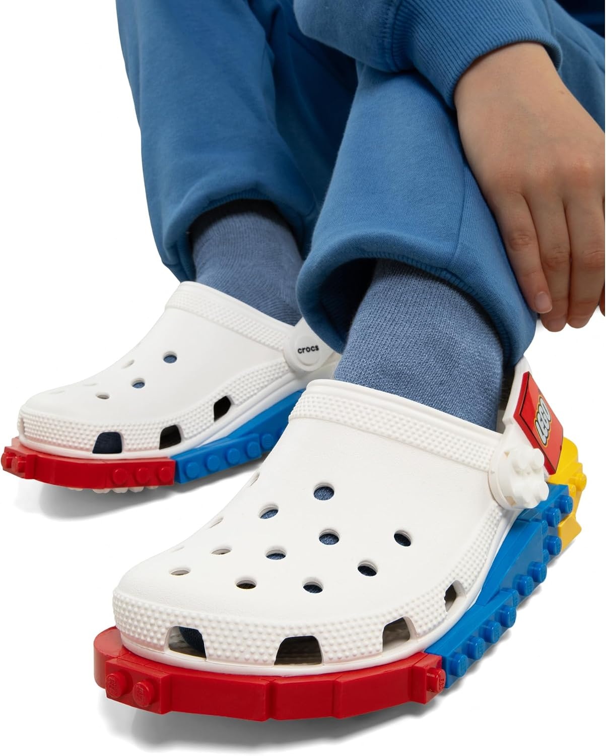 image:imageCrocs UnisexChild Classic LEGO System Clogs LEGO Shoes for KidsWhite