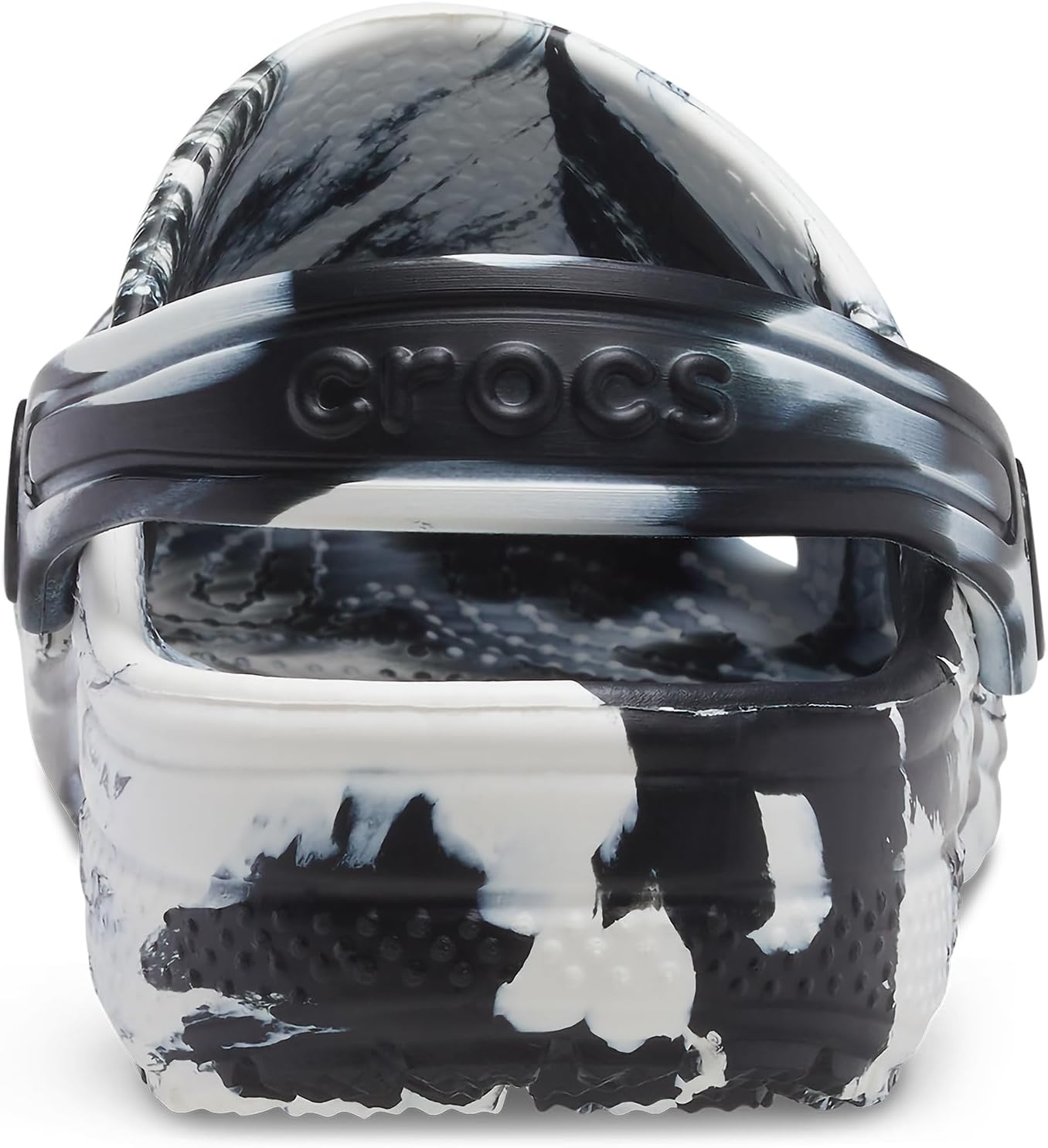 image:imageCrocs UnisexChild Classic Watercolor Marbled ClogBlackWhite