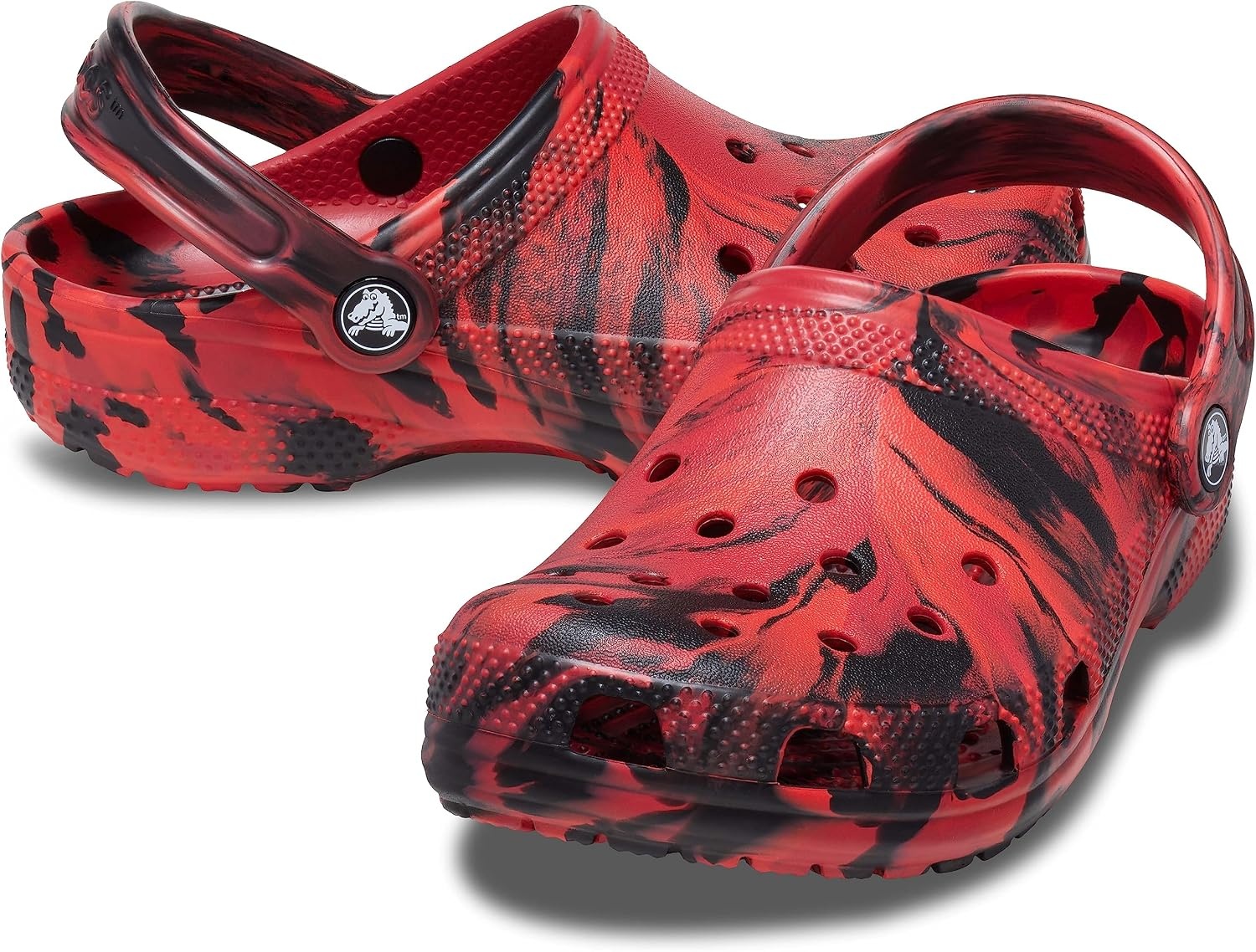 image:imageCrocs UnisexChild Classic Watercolor Marbled ClogPepperBlack