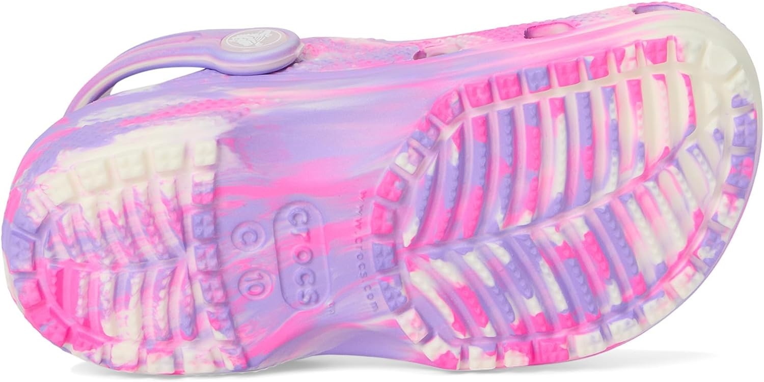 image:imageCrocs UnisexChild Classic Watercolor Marbled ClogPink CrushMulti Glow in the Dark