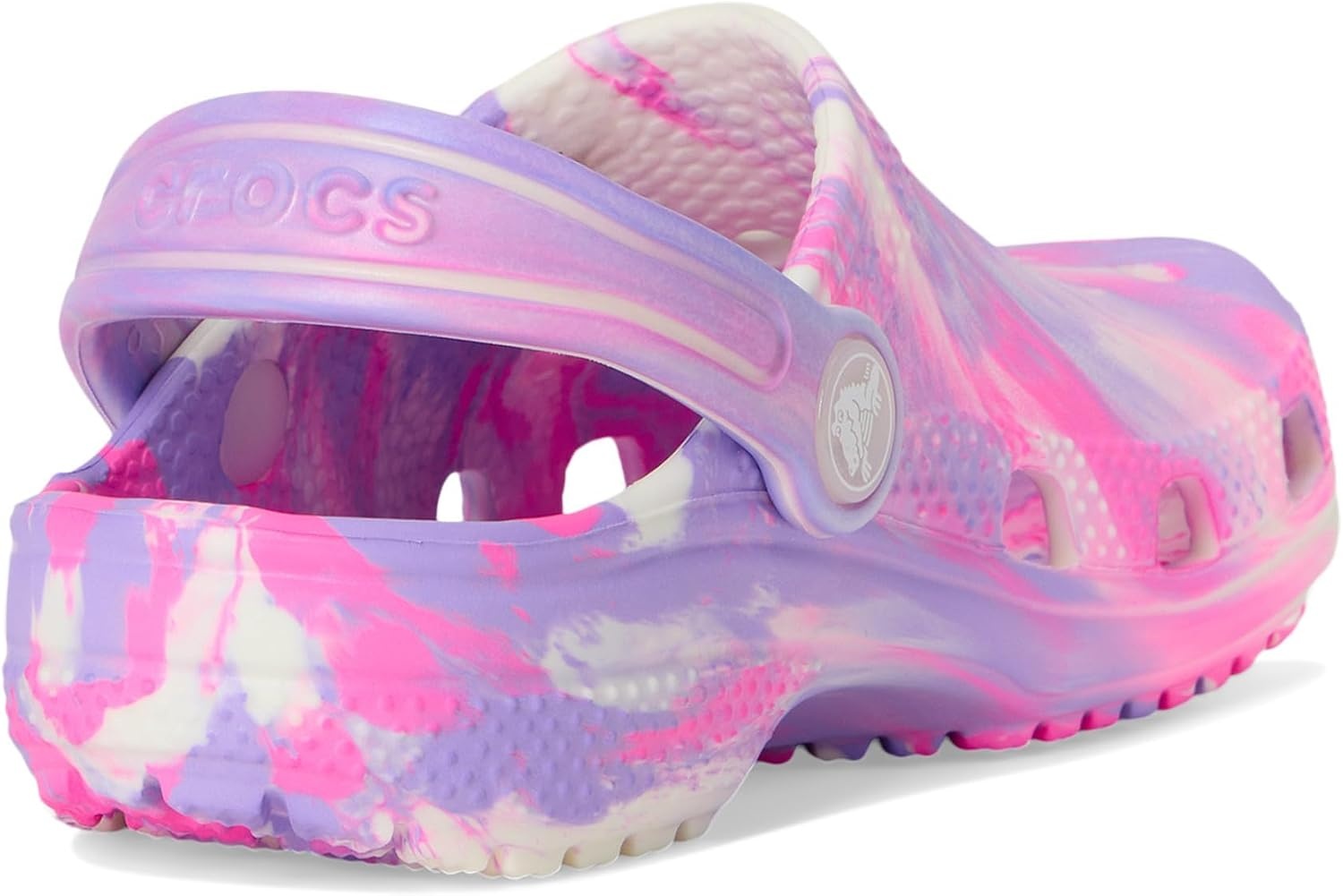 image:imageCrocs UnisexChild Classic Watercolor Marbled ClogPink CrushMulti Glow in the Dark