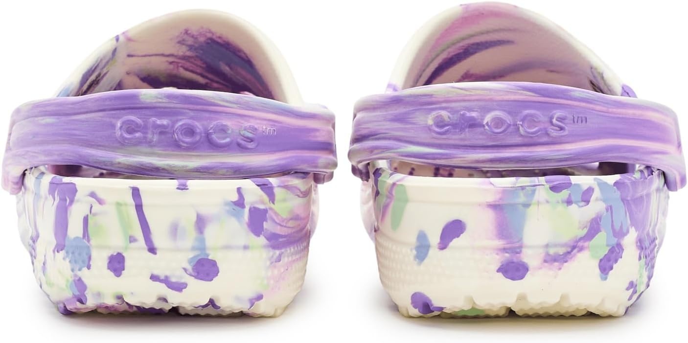 image:imageCrocs UnisexChild Classic Watercolor Marbled ClogPurpleMulti Glow
