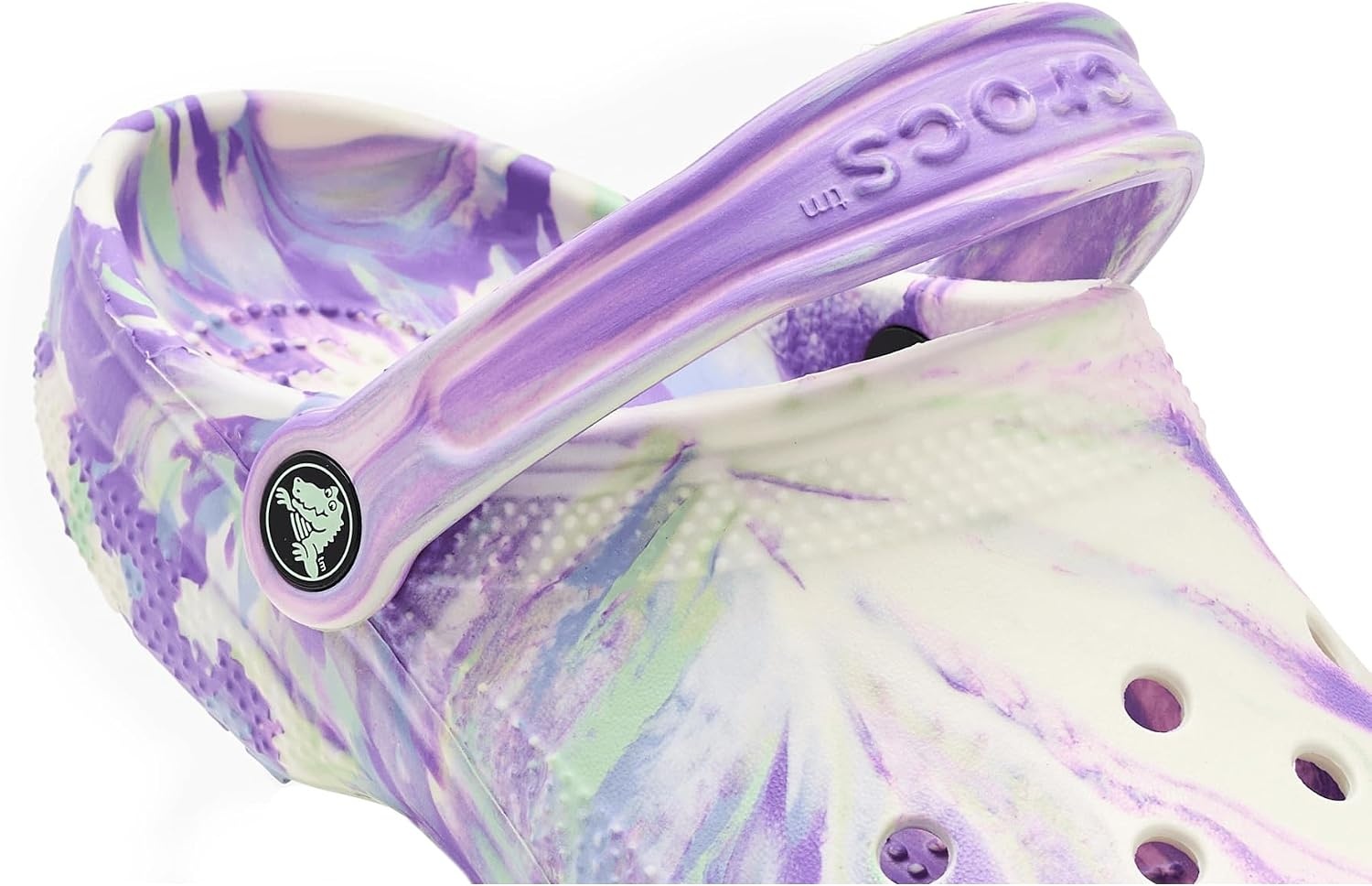 image:imageCrocs UnisexChild Classic Watercolor Marbled ClogPurpleMulti Glow