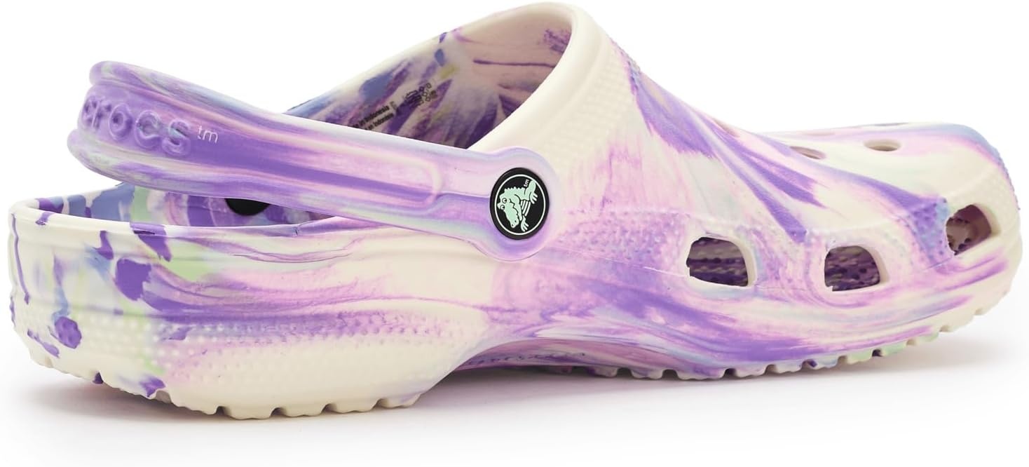 image:imageCrocs UnisexChild Classic Watercolor Marbled ClogPurpleMulti Glow