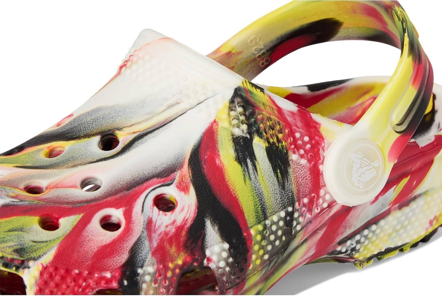image:imageCrocs UnisexChild Classic Watercolor Marbled ClogVarsity RedMulti