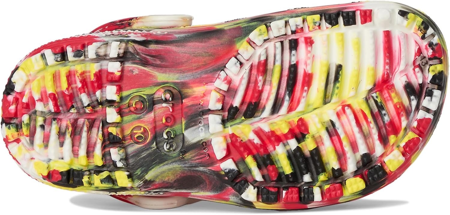 image:imageCrocs UnisexChild Classic Watercolor Marbled ClogVarsity RedMulti