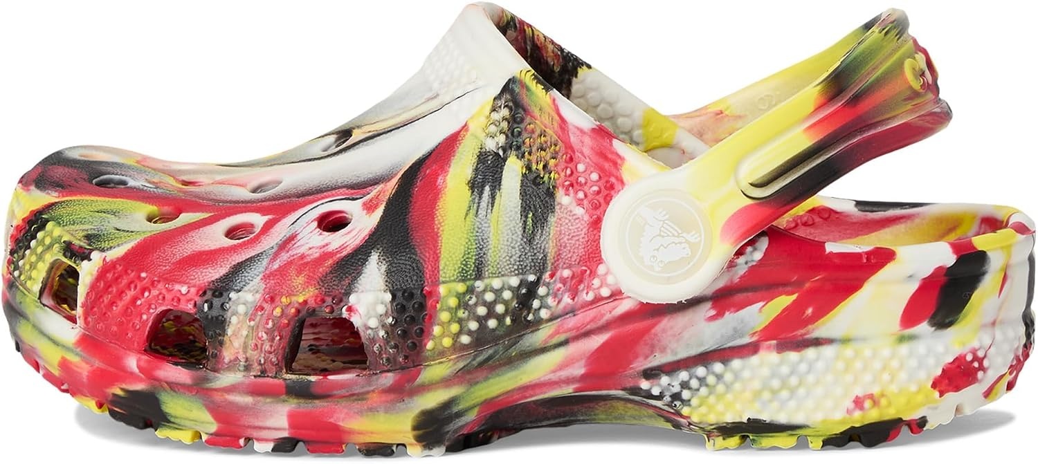 image:imageCrocs UnisexChild Classic Watercolor Marbled ClogVarsity RedMulti