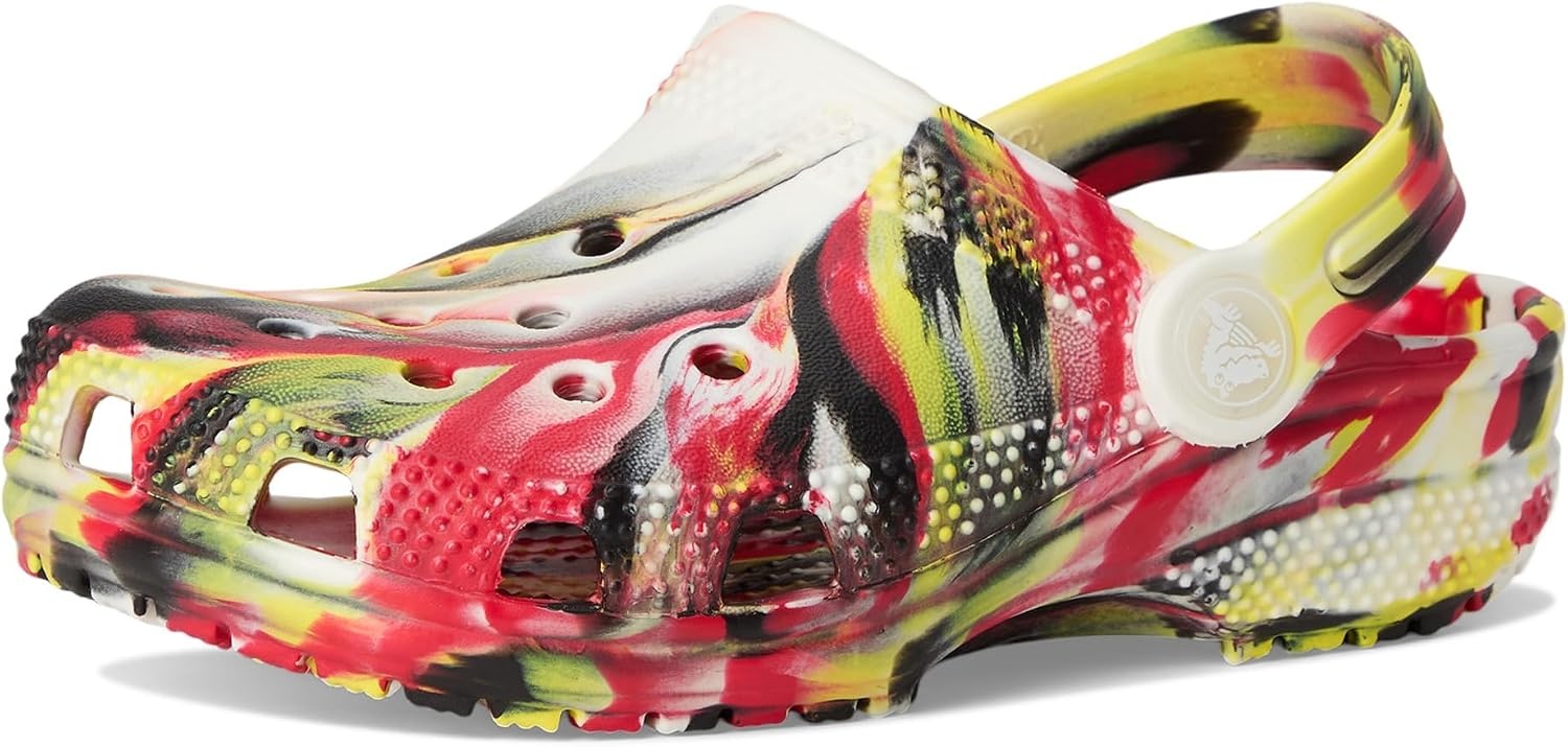 image:imageCrocs UnisexChild Classic Watercolor Marbled ClogVarsity RedMulti