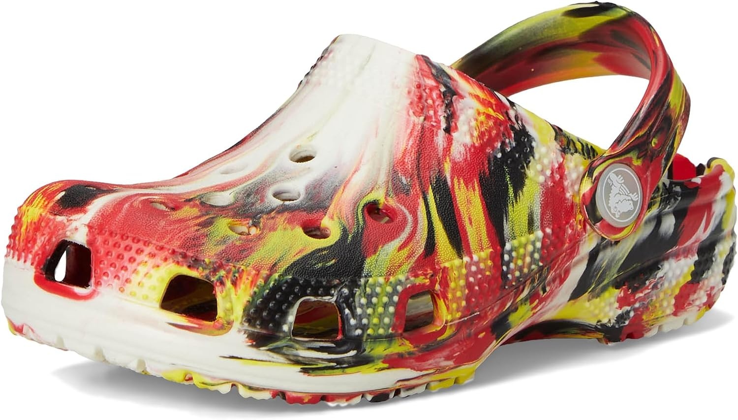 image:imageCrocs UnisexChild Classic Watercolor Marbled ClogVarsity RedMulti Glow in the Dark