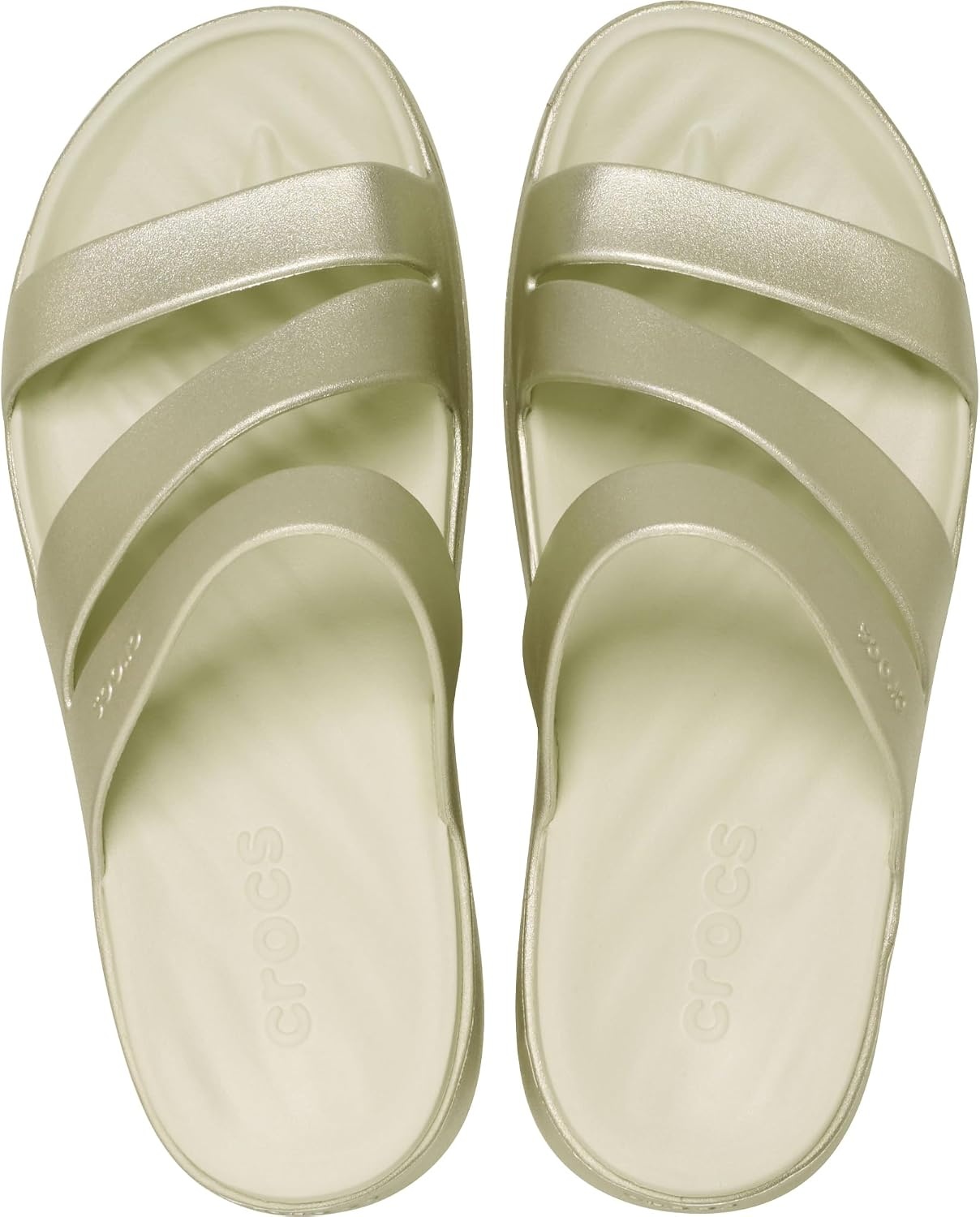 image:imageCrocs Women Getaway Strappy SandalsChampagne Metallic
