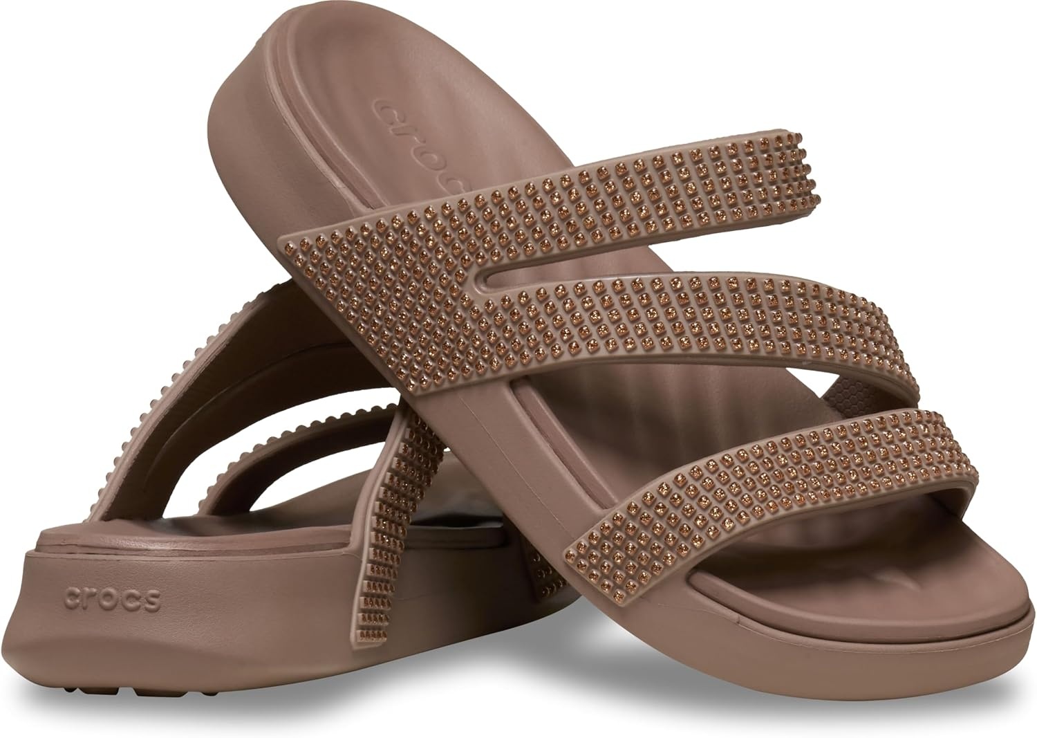 image:imageCrocs Women Getaway Strappy SandalsLatte Gems