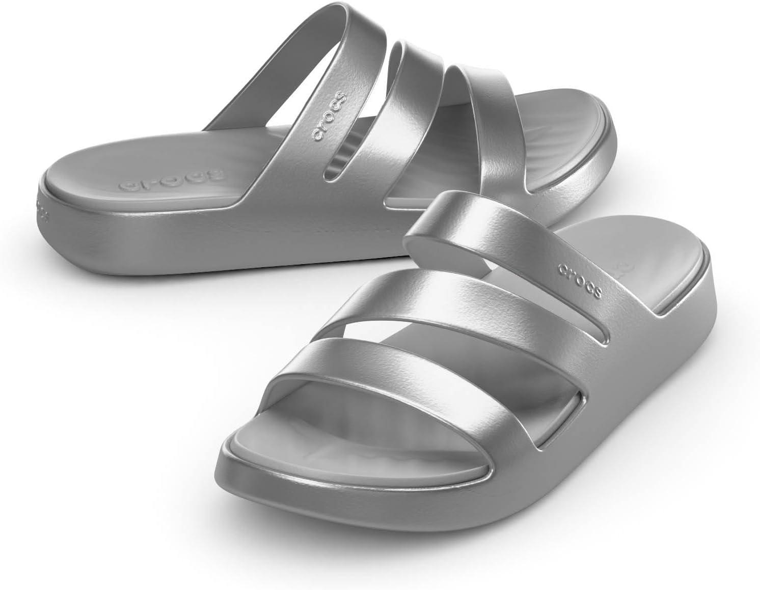 image:imageCrocs Women Getaway Strappy SandalsSilver