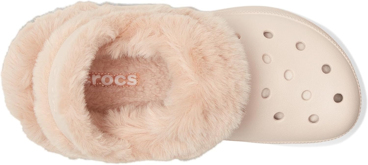 image:imageCrocs Womens Bae Lined Clogs Fuzzy Platform SlippersQuartz