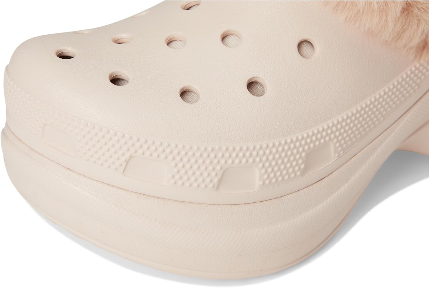 image:imageCrocs Womens Bae Lined Clogs Fuzzy Platform SlippersQuartz