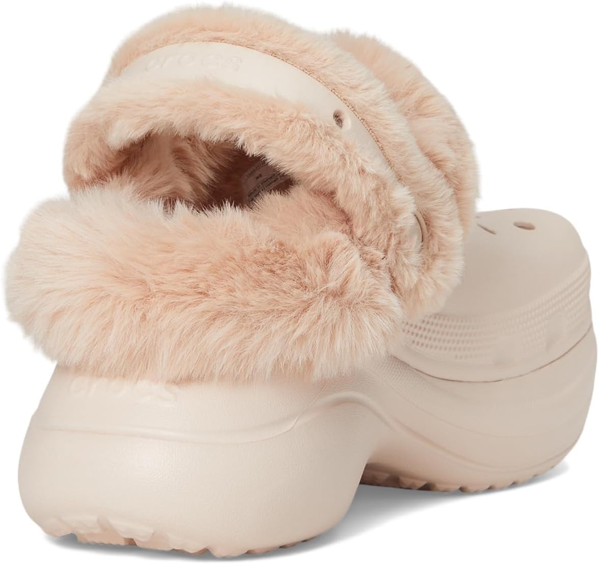 image:imageCrocs Womens Bae Lined Clogs Fuzzy Platform SlippersQuartz