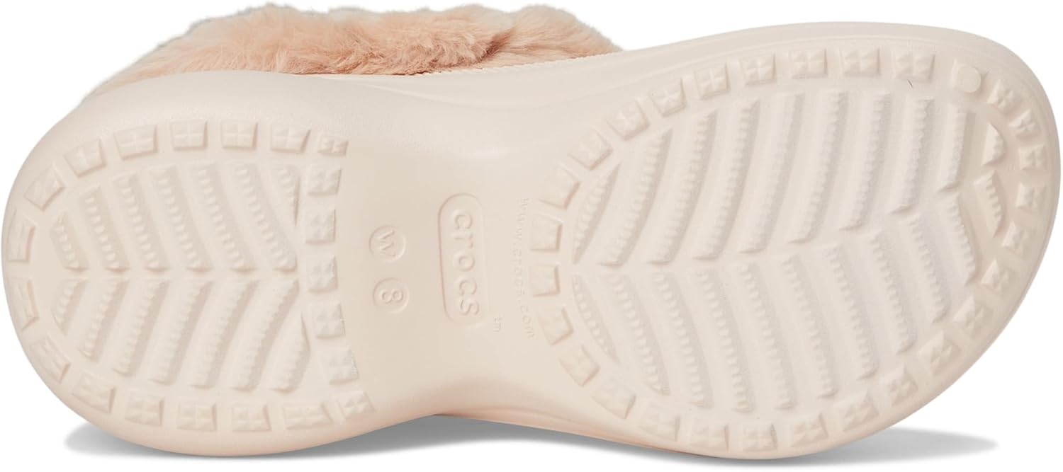 image:imageCrocs Womens Bae Lined Clogs Fuzzy Platform SlippersQuartz