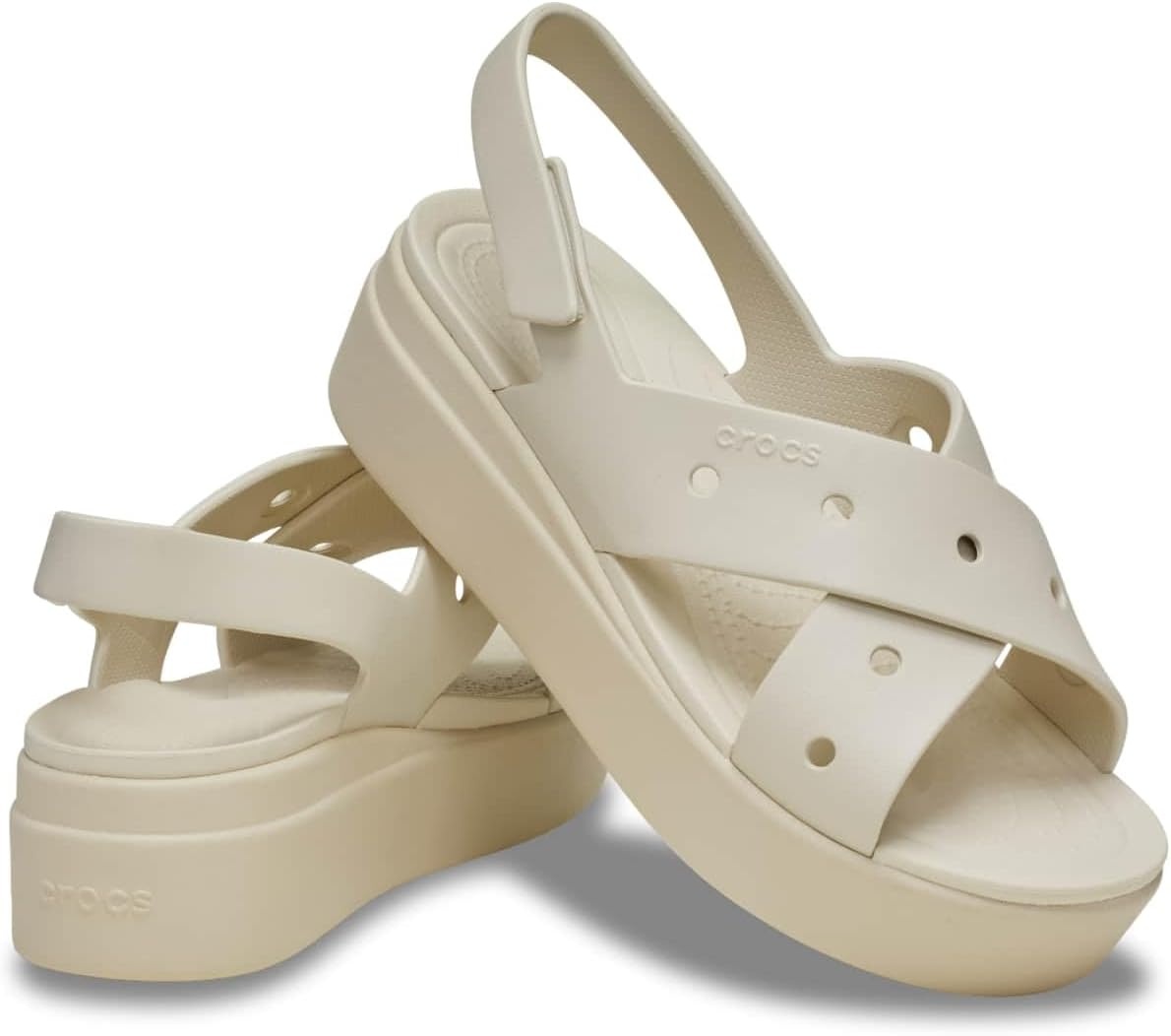 image:imageCrocs Womens Brooklyn 4U Low Wedges Platform Wedge Sandals for WomenFrappCrossstrap