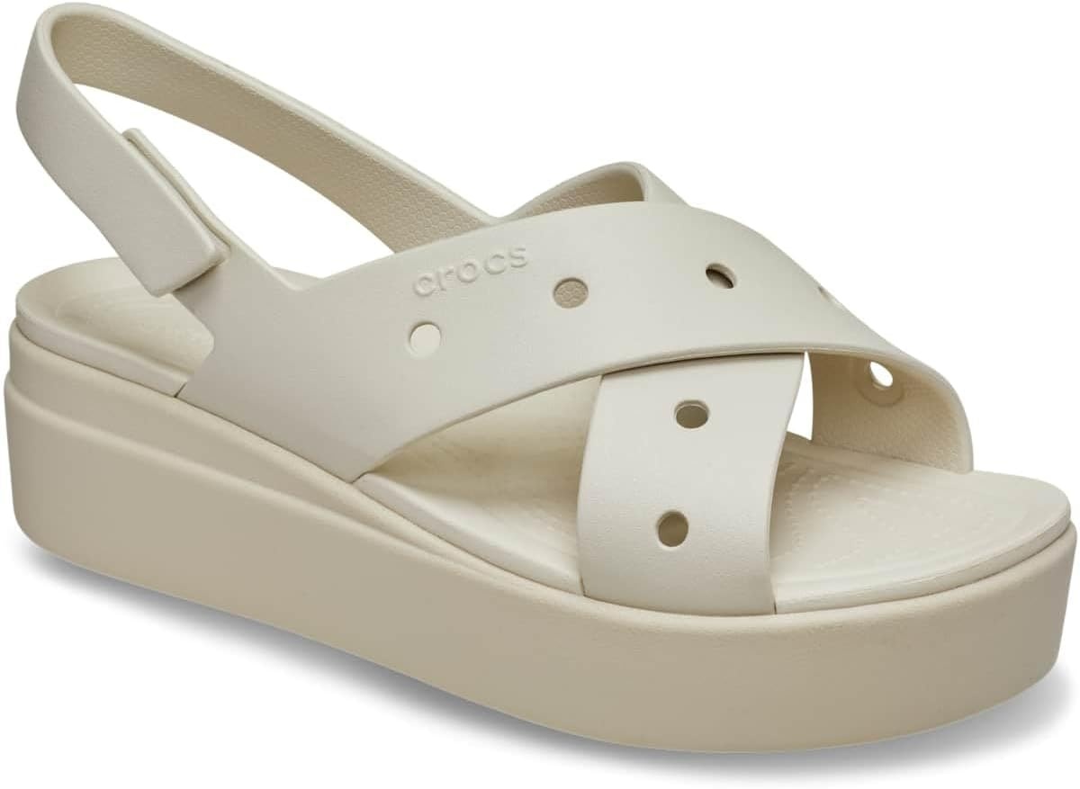 image:imageCrocs Womens Brooklyn 4U Low Wedges Platform Wedge Sandals for WomenFrappCrossstrap