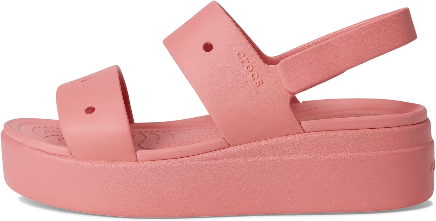 image:imageCrocs Womens Brooklyn 4U Low Wedges Platform Wedge Sandals for WomenHot Blush