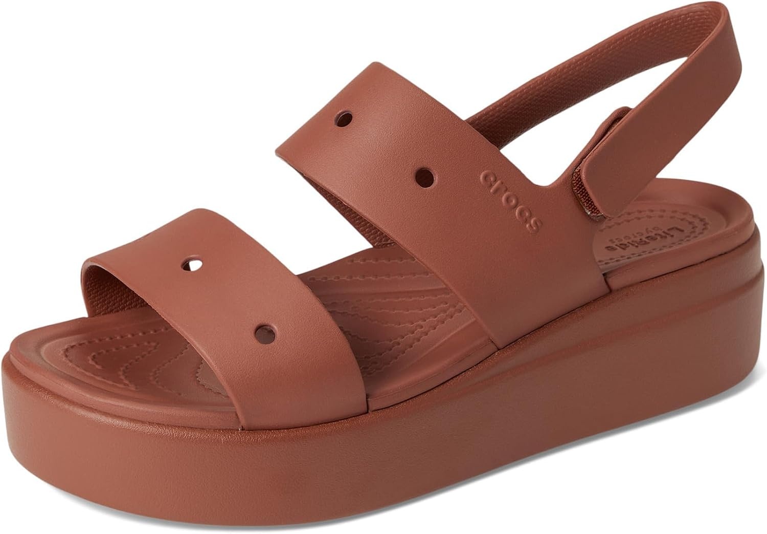 image:imageCrocs Womens Brooklyn 4U Low Wedges Platform Wedge Sandals for WomenRust