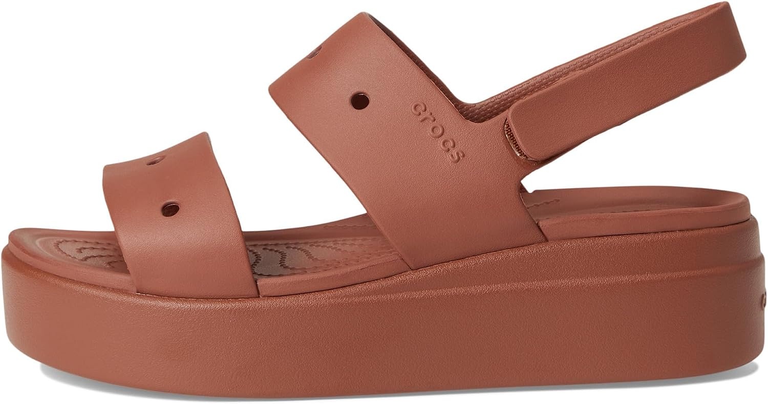 image:imageCrocs Womens Brooklyn 4U Low Wedges Platform Wedge Sandals for WomenRust