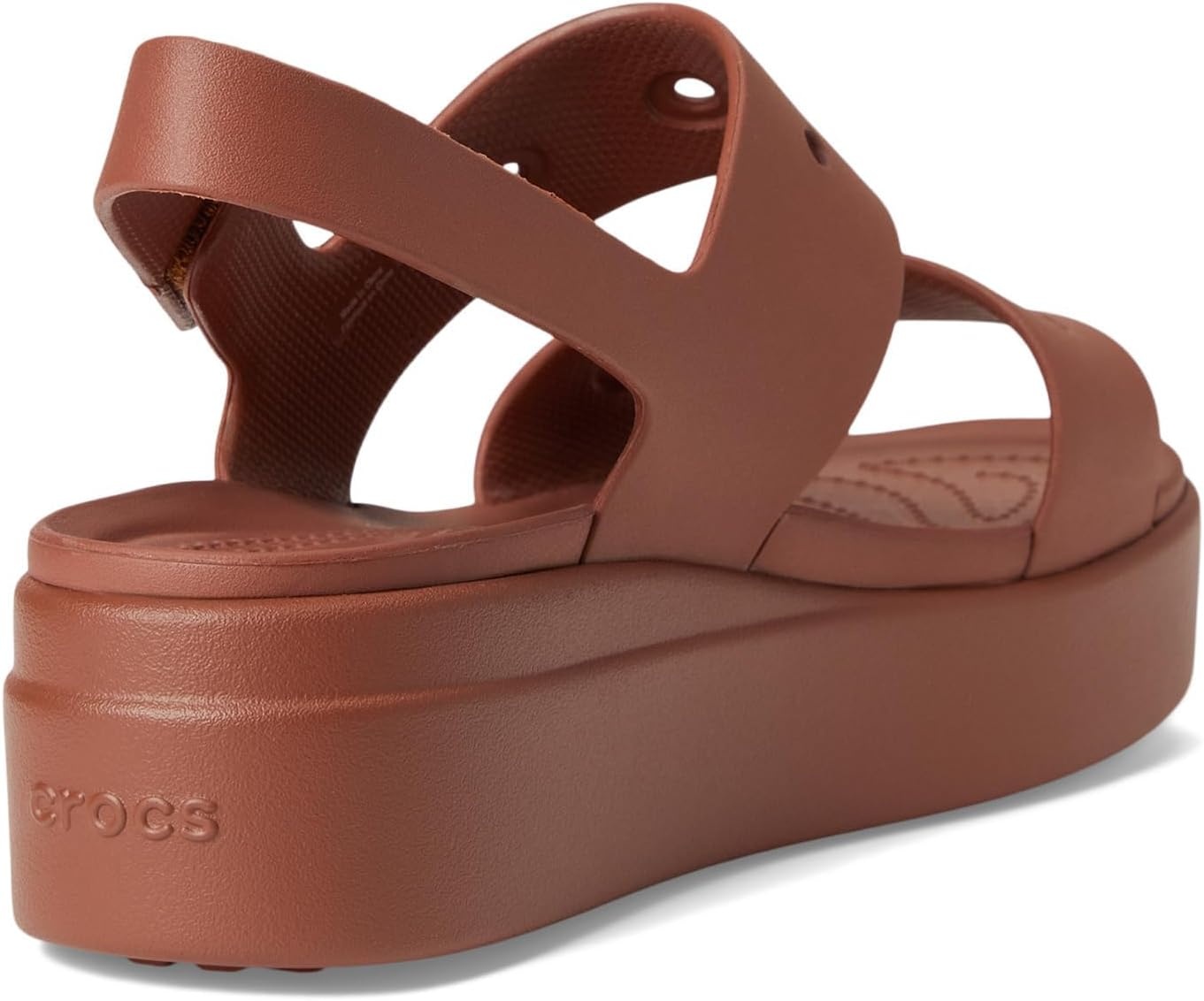 image:imageCrocs Womens Brooklyn 4U Low Wedges Platform Wedge Sandals for WomenRust