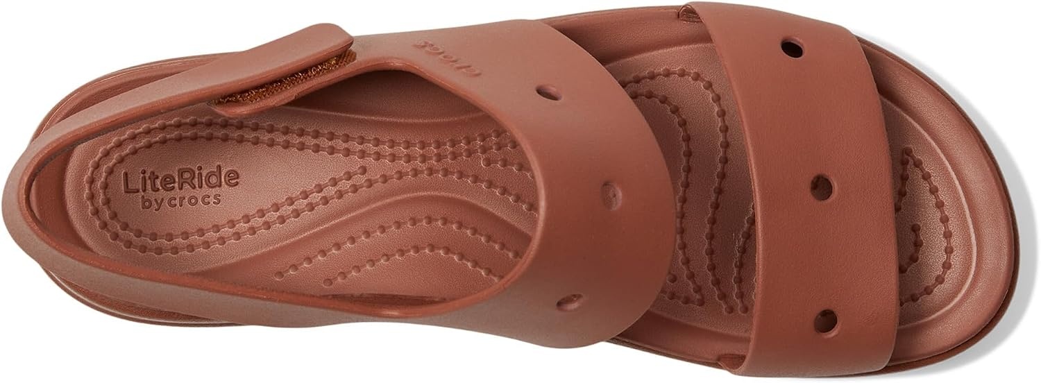 image:imageCrocs Womens Brooklyn 4U Low Wedges Platform Wedge Sandals for WomenRust