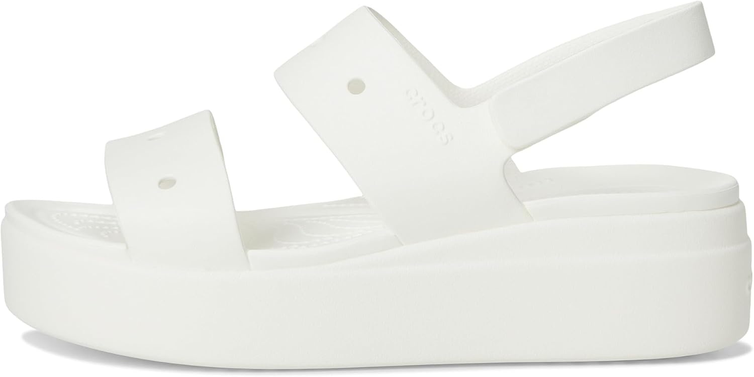 image:imageCrocs Womens Brooklyn 4U Low Wedges Platform Wedge Sandals for WomenWhite