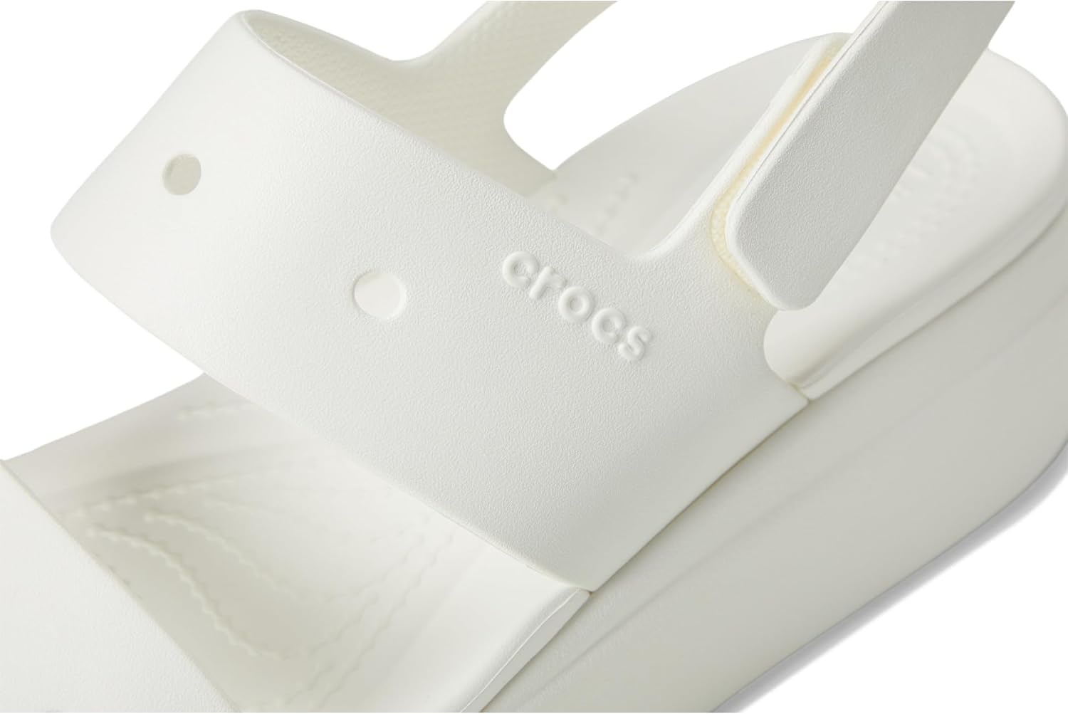 image:imageCrocs Womens Brooklyn 4U Low Wedges Platform Wedge Sandals for WomenWhite