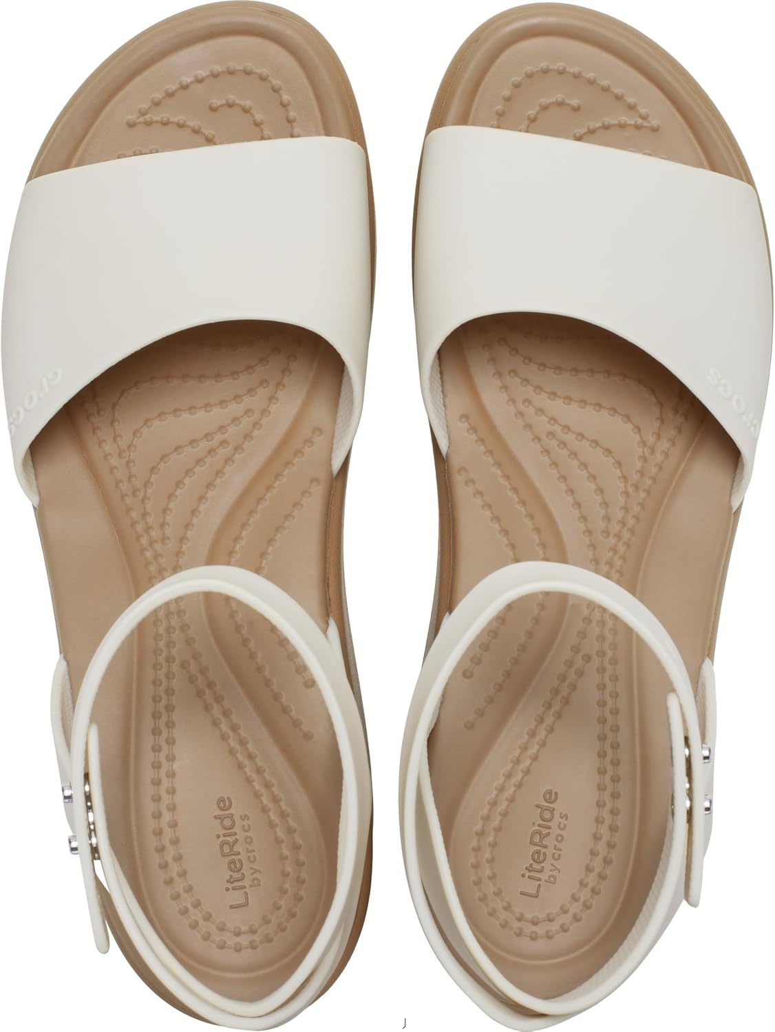 image:imageCrocs Womens Brooklyn Ankle Strap WedgesSandstoneSepia