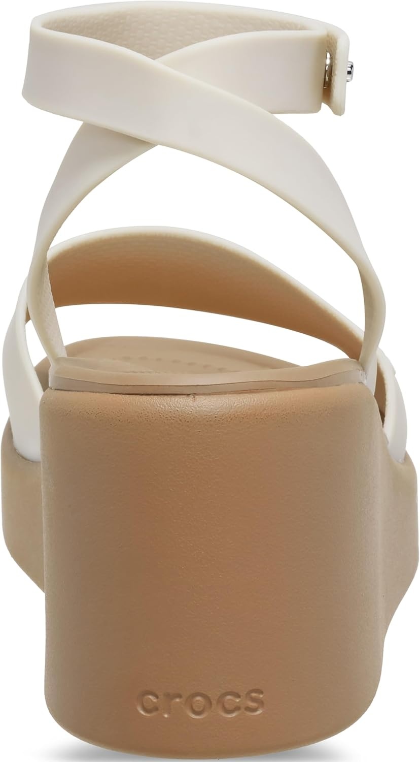 image:imageCrocs Womens Brooklyn Ankle Strap WedgesSandstoneSepia