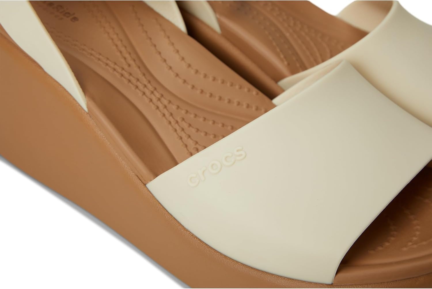 image:imageCrocs Womens Brooklyn Ankle Strap WedgesSandstoneSepia