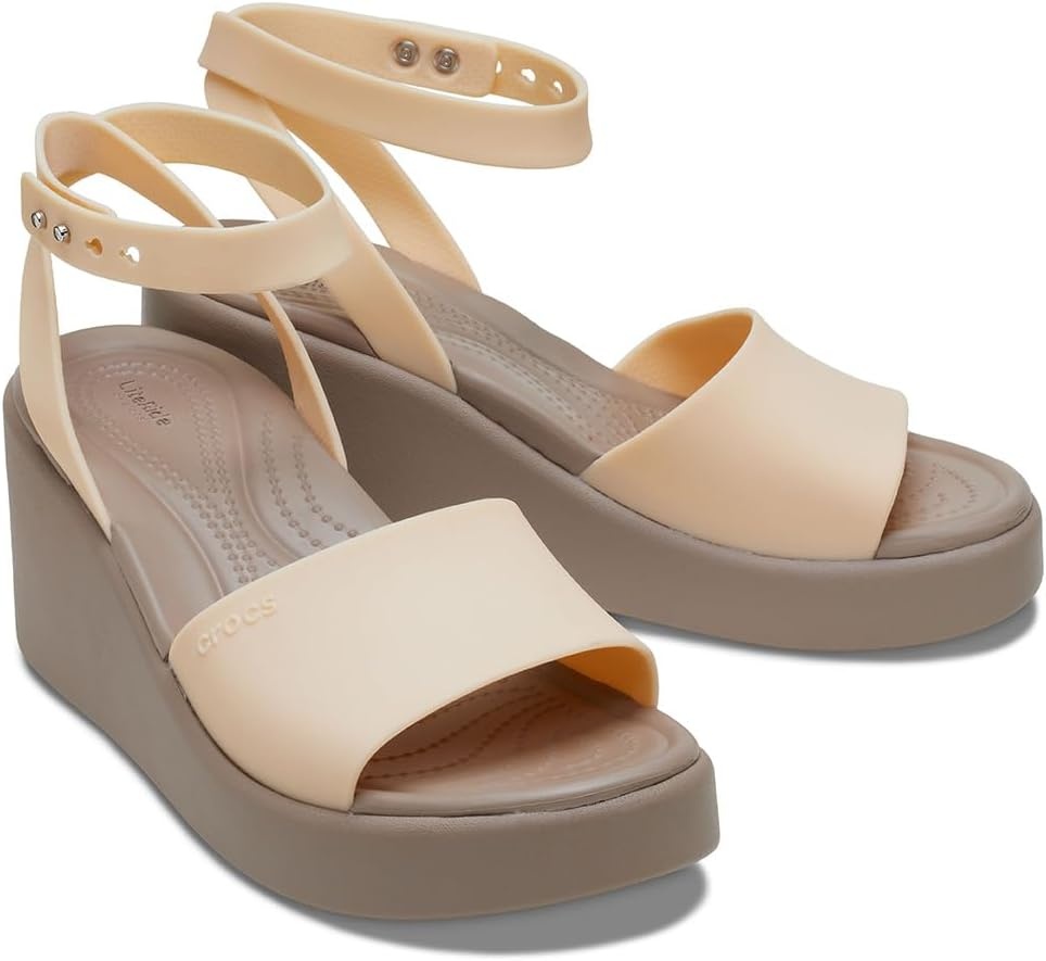 image:imageCrocs Womens Brooklyn Ankle Strap WedgesShitake