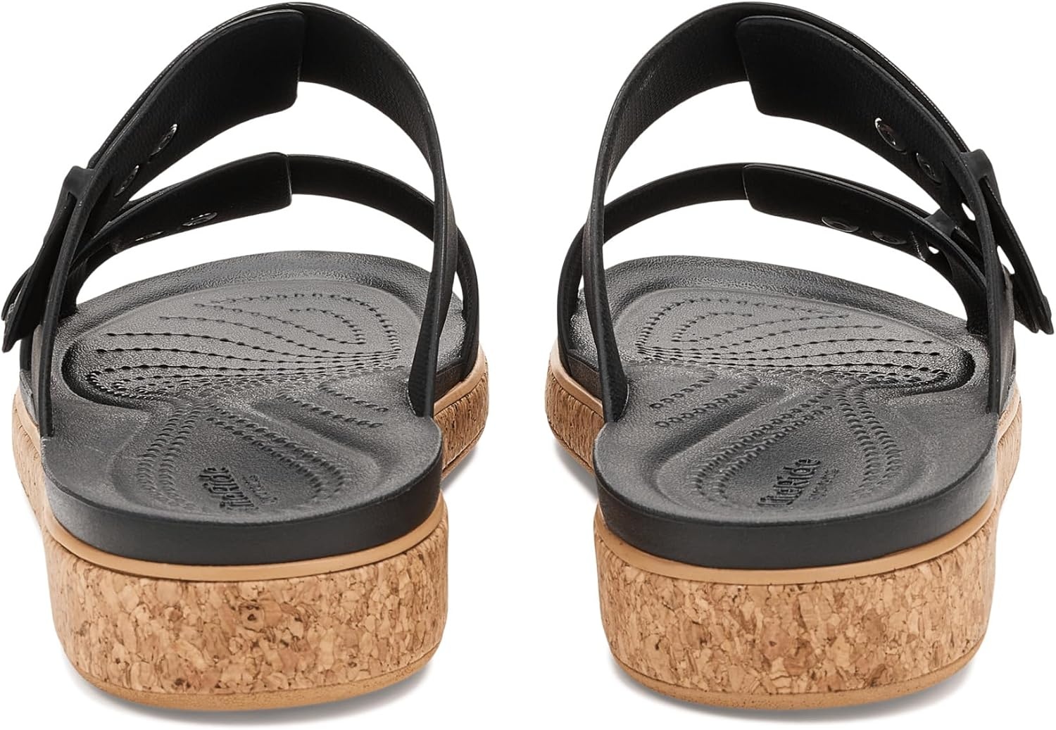 image:imageCrocs Womens Brooklyn Buckle Low SandalsBlack 2