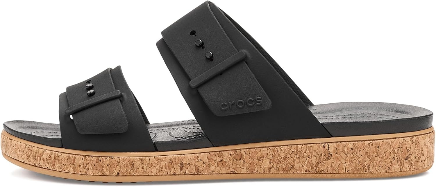 image:imageCrocs Womens Brooklyn Buckle Low SandalsBlack 2