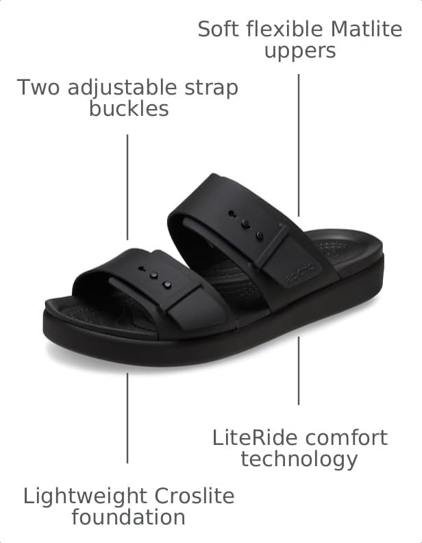 image:imageCrocs Womens Brooklyn Buckle Low SandalsBlack