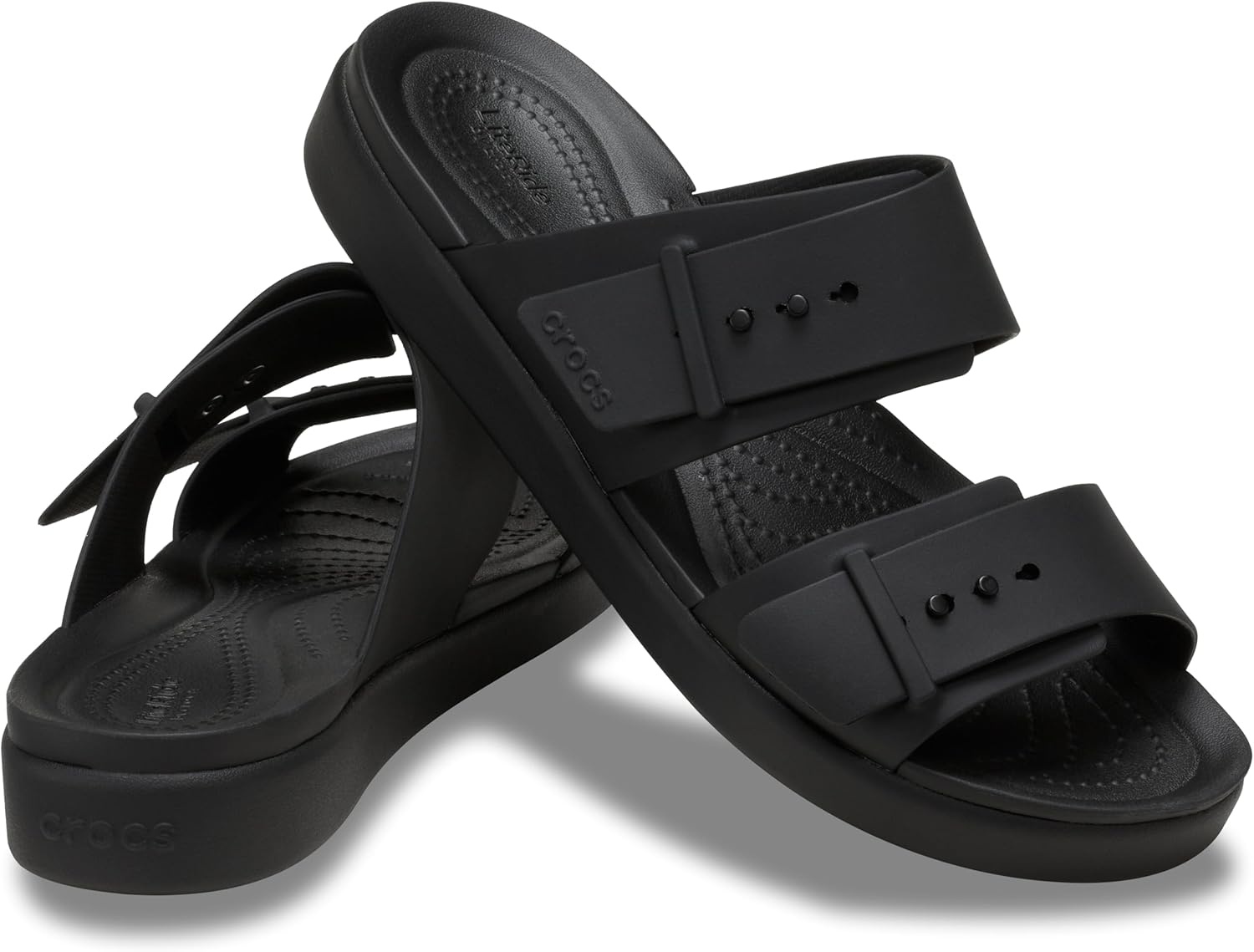 image:imageCrocs Womens Brooklyn Buckle Low SandalsBlack