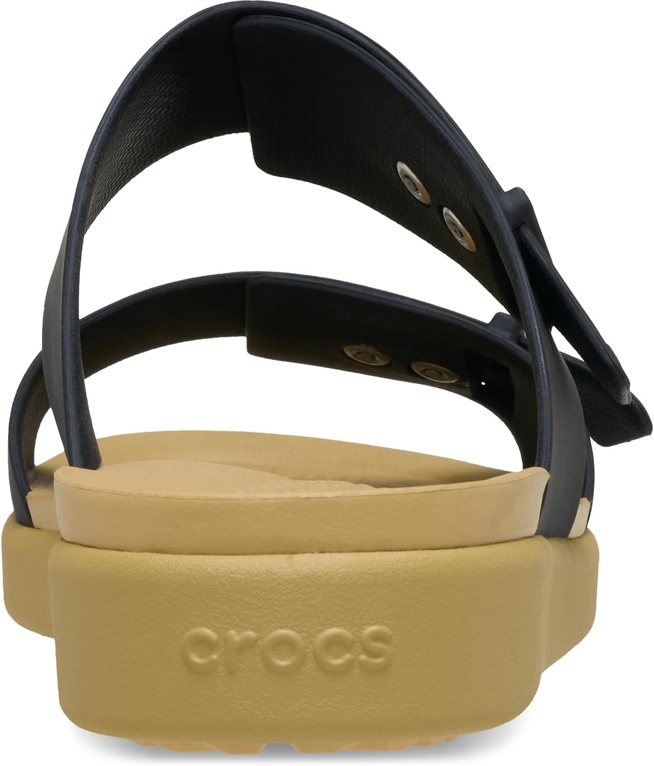 image:imageCrocs Womens Brooklyn Buckle Low SandalsBlackTan
