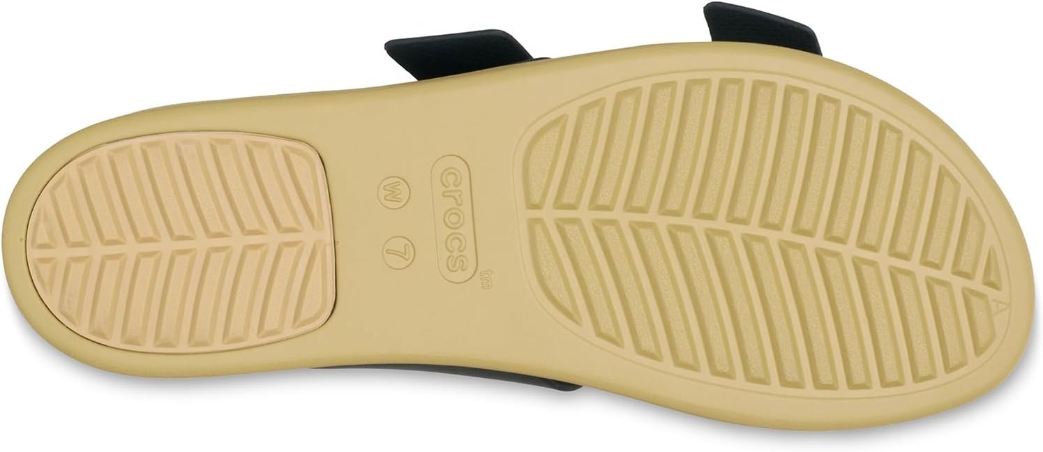 image:imageCrocs Womens Brooklyn Buckle Low SandalsBlackTan