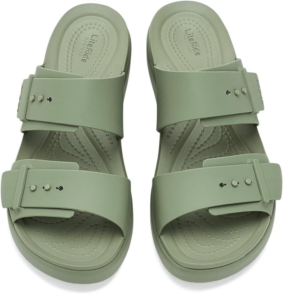 image:imageCrocs Womens Brooklyn Buckle Low SandalsCargo