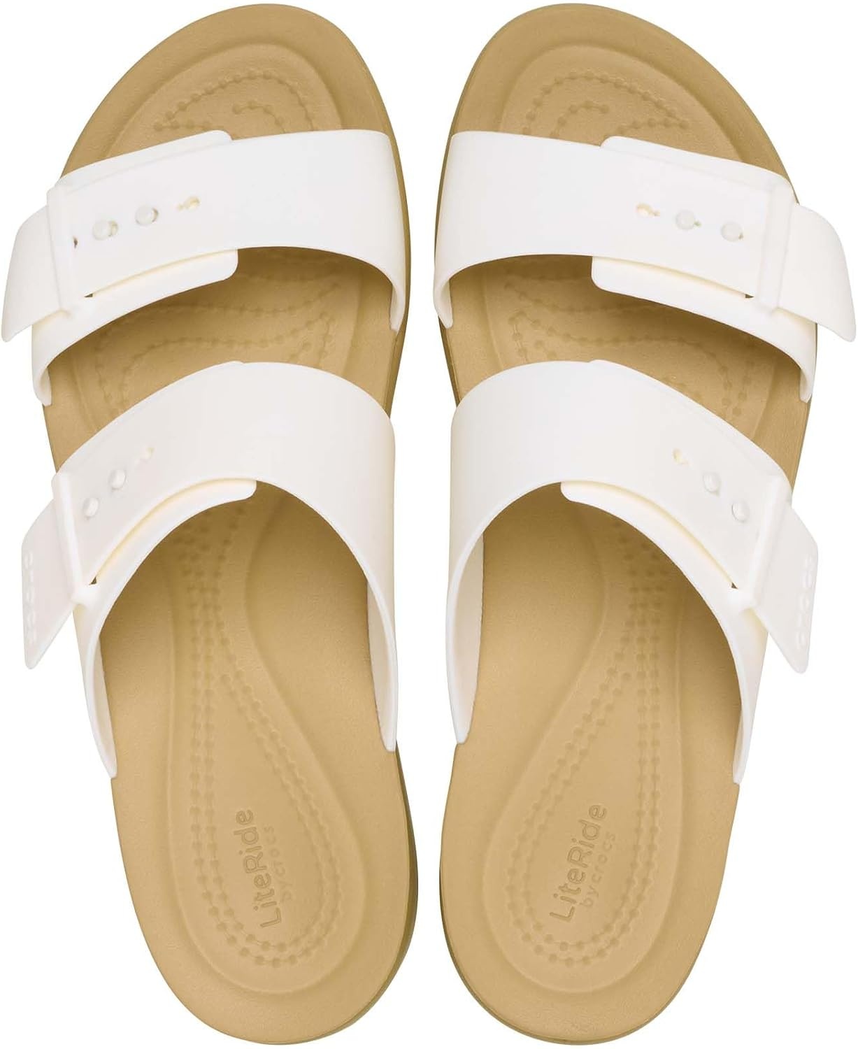 image:imageCrocs Womens Brooklyn Buckle Low SandalsChalkTan